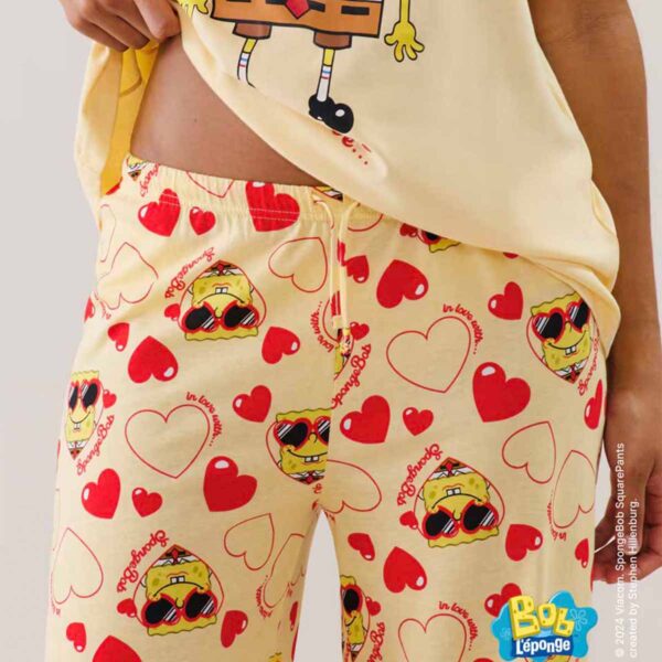 ENGCUTEBOBIZ-PANT DROIT:SpongeBob jersey trousers - Image 3