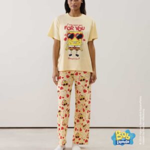 ENGCUTEBOBIZ-PANT DROIT:SpongeBob jersey trousers