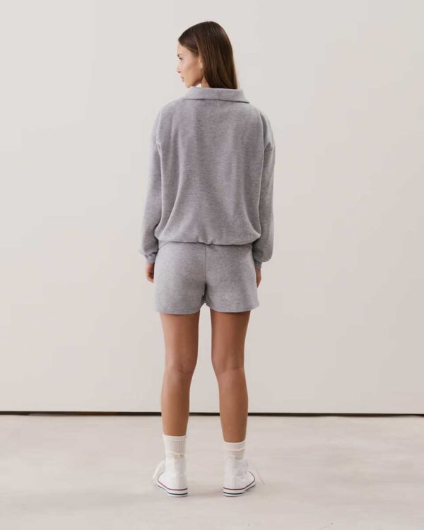 JANELIZ-SWEAT : Heather grey sweatshirt - Image 3