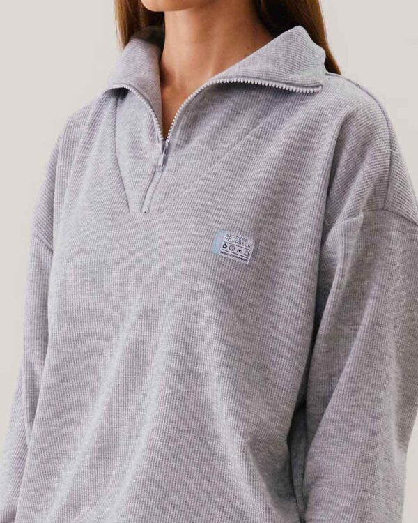 JANELIZ-SWEAT : Heather grey sweatshirt - Image 4