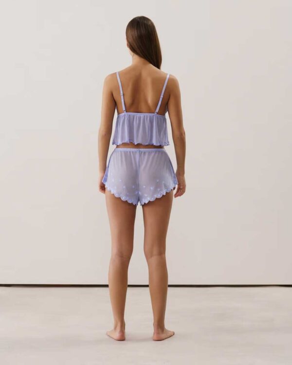 BRODMARGUERIZ-TOP : Mesh top with embroidery - Image 2