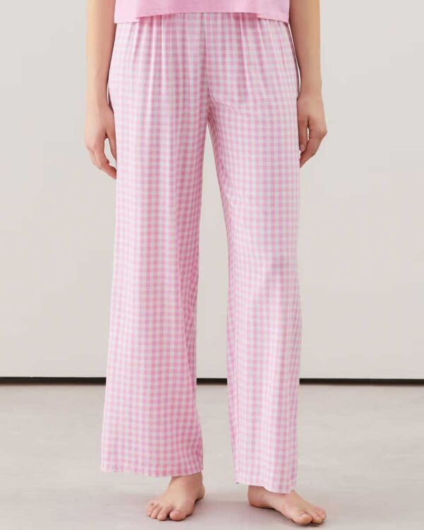 NIGHTWOODIZ-PANT DROIT : Straight-leg gingham trousers
