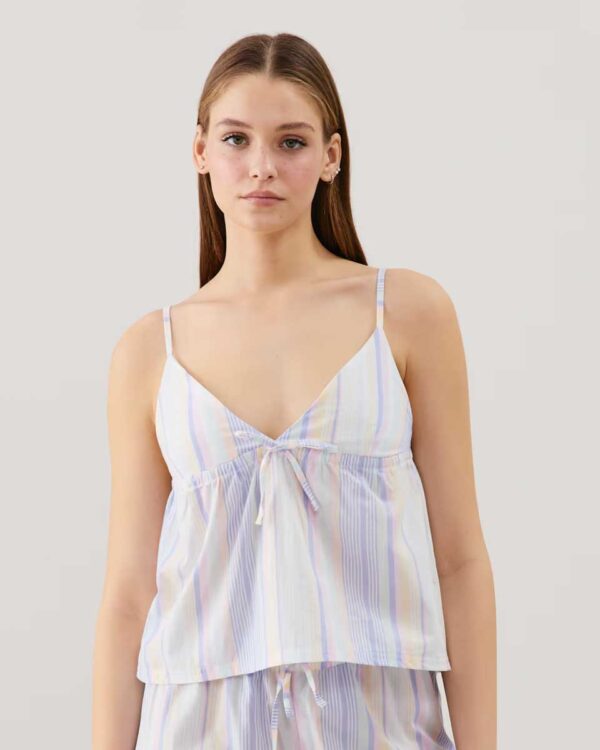 STRIPESIZ-TOP:Cotton striped top