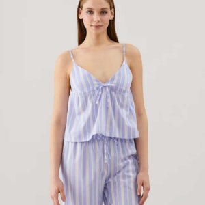 STRIPESIZ-TOP:Striped cotton top
