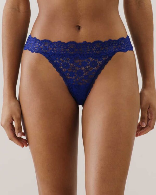 SORBETIZ-STRING : Lace thong - blue