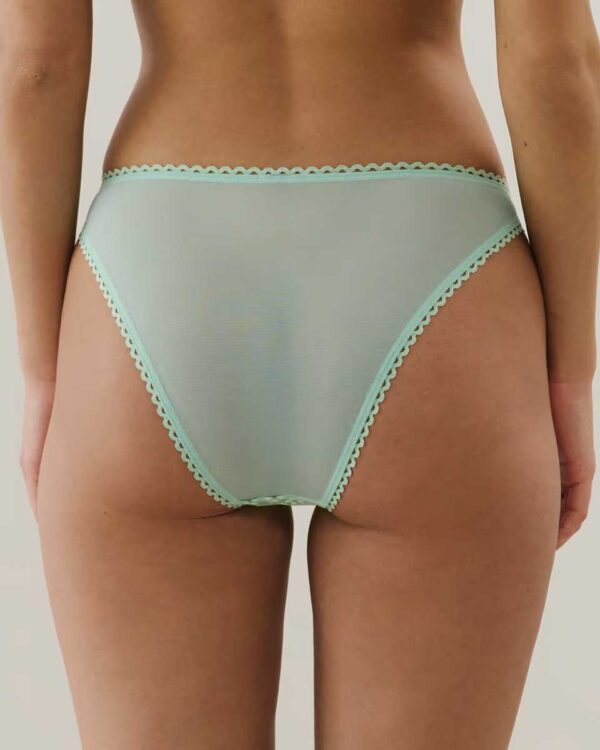 CANDICIZ-SLIP : Tulle brief with embroidery - Image 2