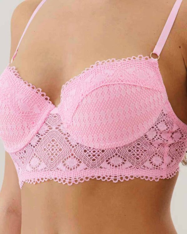 DESERTIZ-BUSTIER PUSH:Lace push-up bustier - Image 4