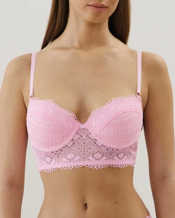 DESERTIZ-BUSTIER PUSH:Lace push-up bustier