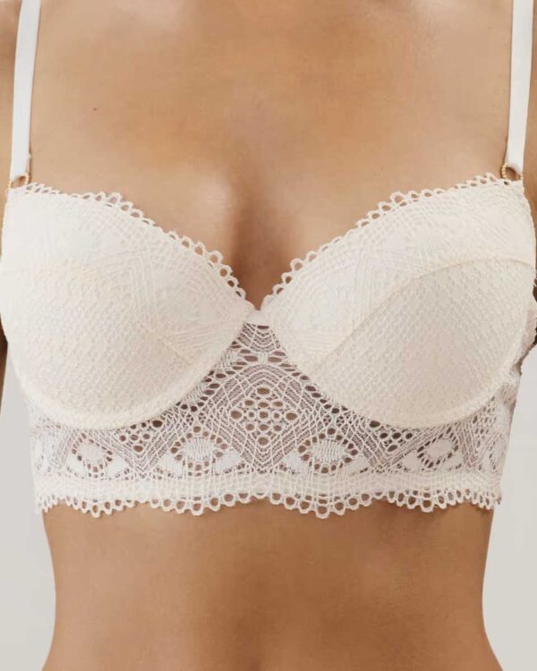 DESERTIZ-BUSTIER PUSH:Lace push-up bustier - Image 4