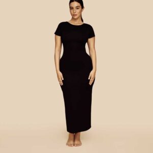 NEWEMYIZ-DRESS:Long jersey dress