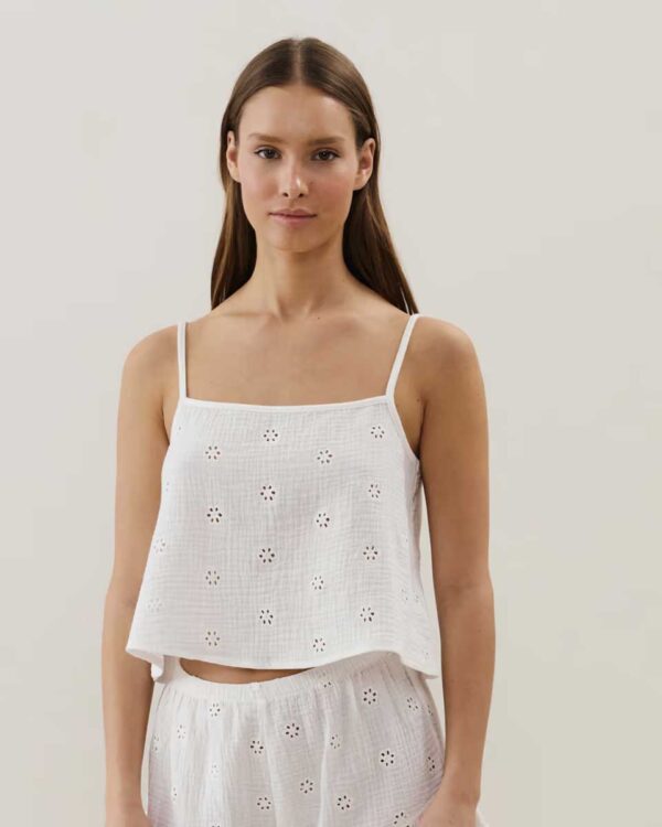 COBRODIZ-TOP:Cotton top with embroidery