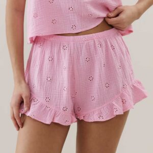 COBRODIZ-SHORT:Cotton shorts with embroidery