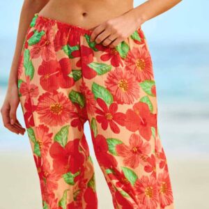 NEWJORELIZ-PANT: Wide-leg patterned trousers
