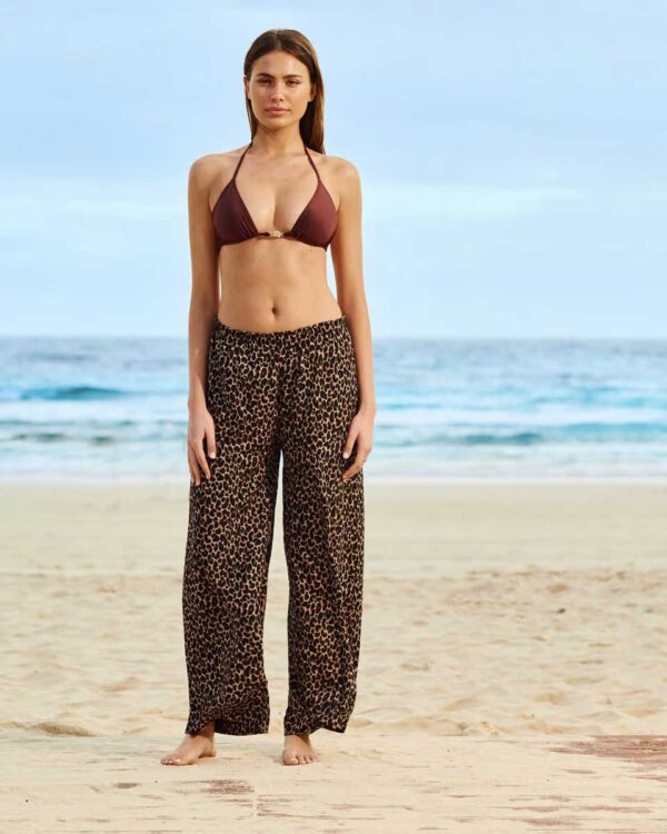 NEWJORELIZ-PANT:Wide-leg leopard trousers - Image 2