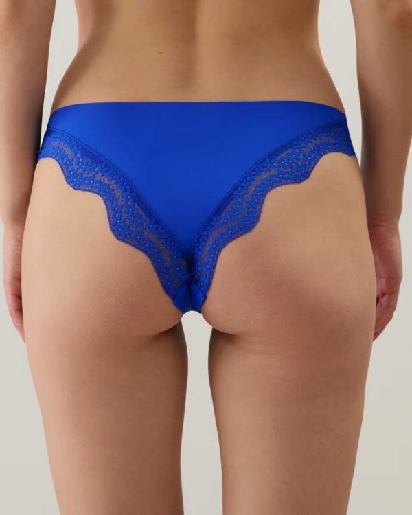 CLEMATIZ-SLIP:Microfibre and lace thong - Image 2