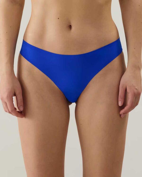 CLEMATIZ-SLIP:Microfibre and lace thong