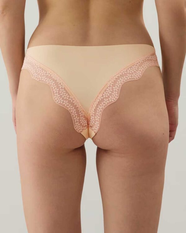 CLEMATIZ-SLIP:Microfibre and lace thong - Image 2
