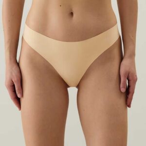 CLEMATIZ-SLIP:Microfibre and lace thong