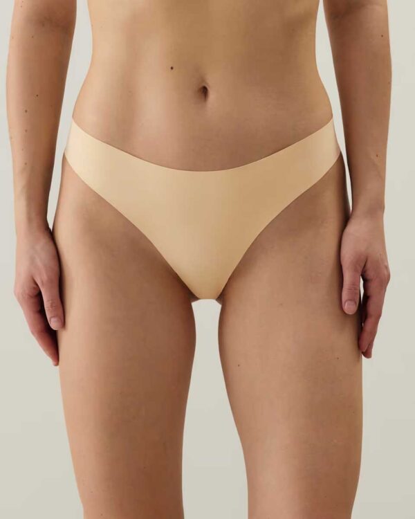 CLEMATIZ-SLIP:Microfibre and lace thong