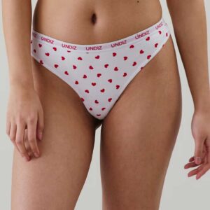 BIGELATIZ HEARTIZ-STRING - Heart-patterned cotton thong