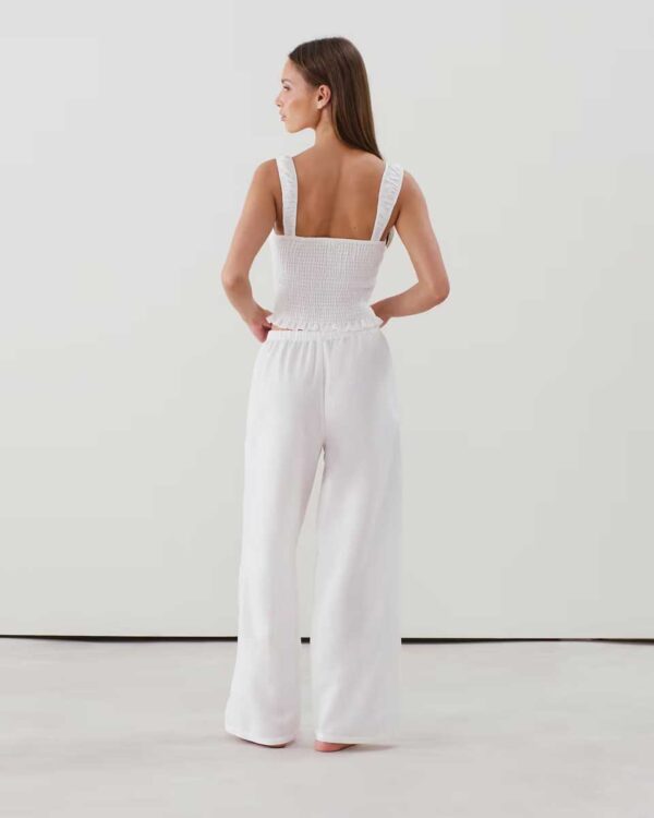 LINELIZ-PANT LARGE:Straight-leg trousers with linen effect - Image 2