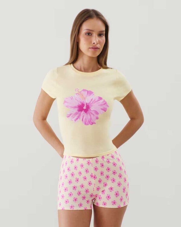 NEWJUTIZ-TOP:Patterned jersey T-shirt - Image 2