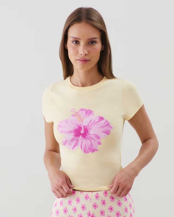 NEWJUTIZ-TOP:Patterned jersey T-shirt