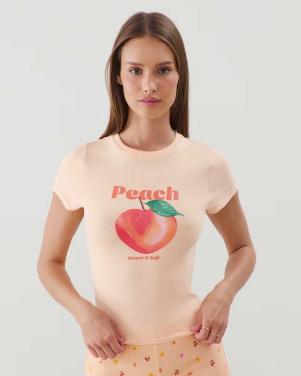 NEWJUTIZ-TOP:Patterned jersey T-shirt