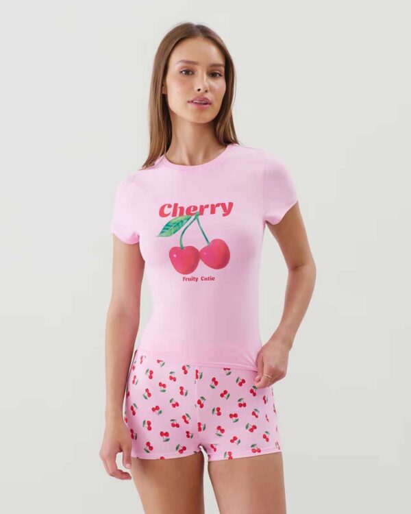 NEWJUTIZ-TOP:Patterned jersey T-shirt - Image 2