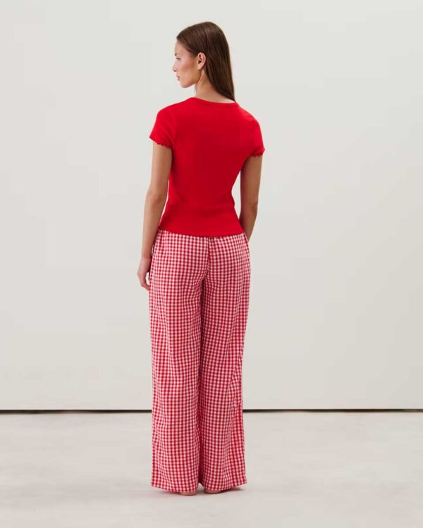 MULTIVICHILIZ-PANT LARGE:Straight-leg gingham trousers - Image 2