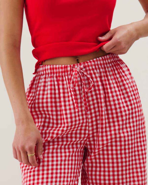 MULTIVICHILIZ-PANT LARGE:Straight-leg gingham trousers - Image 3