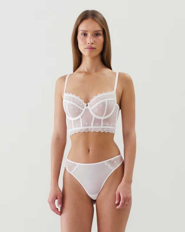 ROMANCIZ-SLIP - Mesh brief with embroidery - Image 2