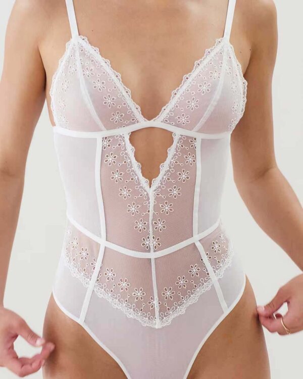 ROMANCIZ-BODY SA - Embroidered mesh bodysuit - Image 2