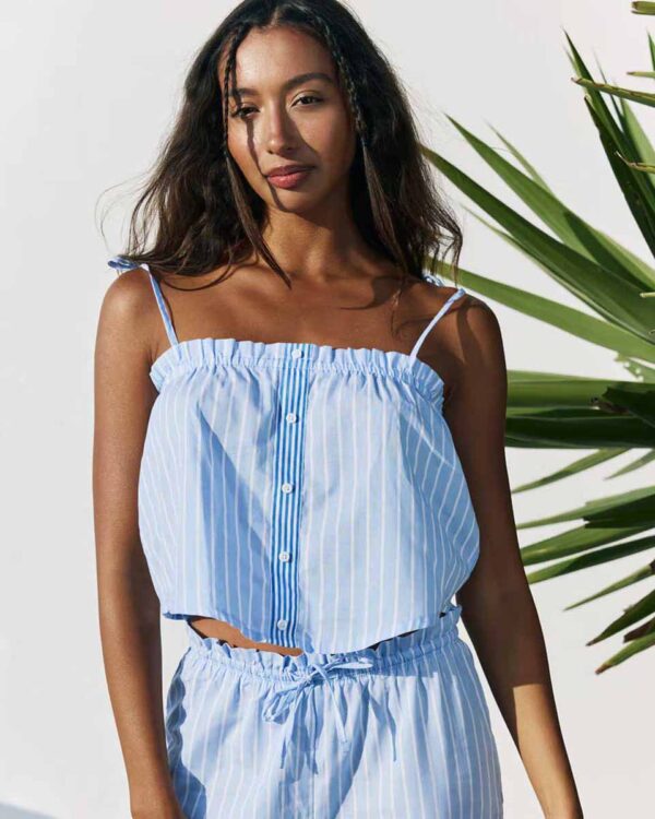 SEASTRIPIZ-TOP - Striped cotton top